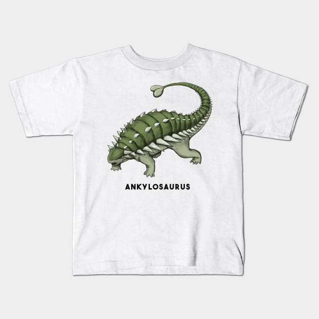 Ankylosaurus Kids T-Shirt by lucamendieta